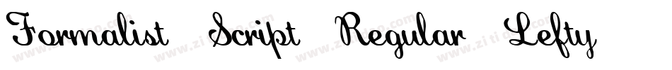 Formalist Script Regular Lefty字体转换
